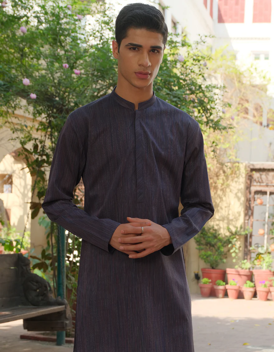 MULTI-GREY COTTON KURTA | JJK-A-US-40286/S22/JJ7116-PN - Image 2