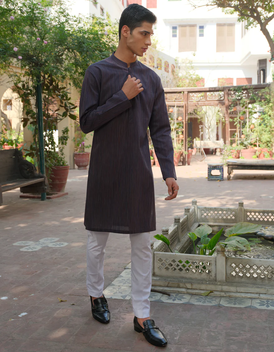 MULTI-GREY COTTON KURTA | JJK-A-US-40286/S22/JJ7116-PN - Image 5
