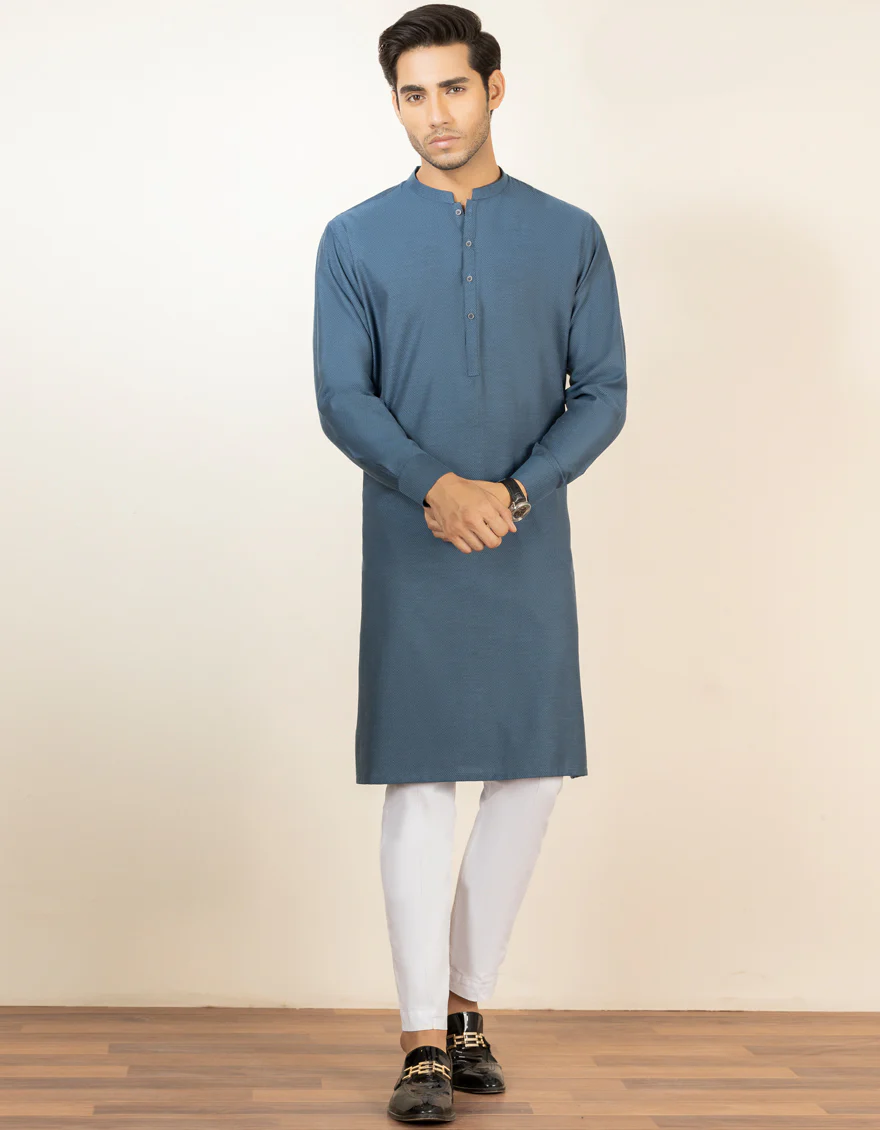 BLUE BLENDED KURTA | JJK-A-US-40329/S22/JJ6809-PN