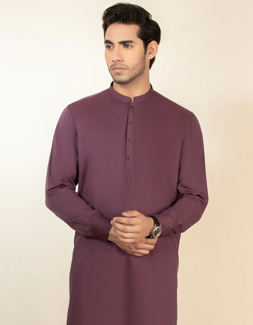 PURPLE BLENDED KURTA | JJK-A-US-40330/S22/JJ6686-PN - Image 3
