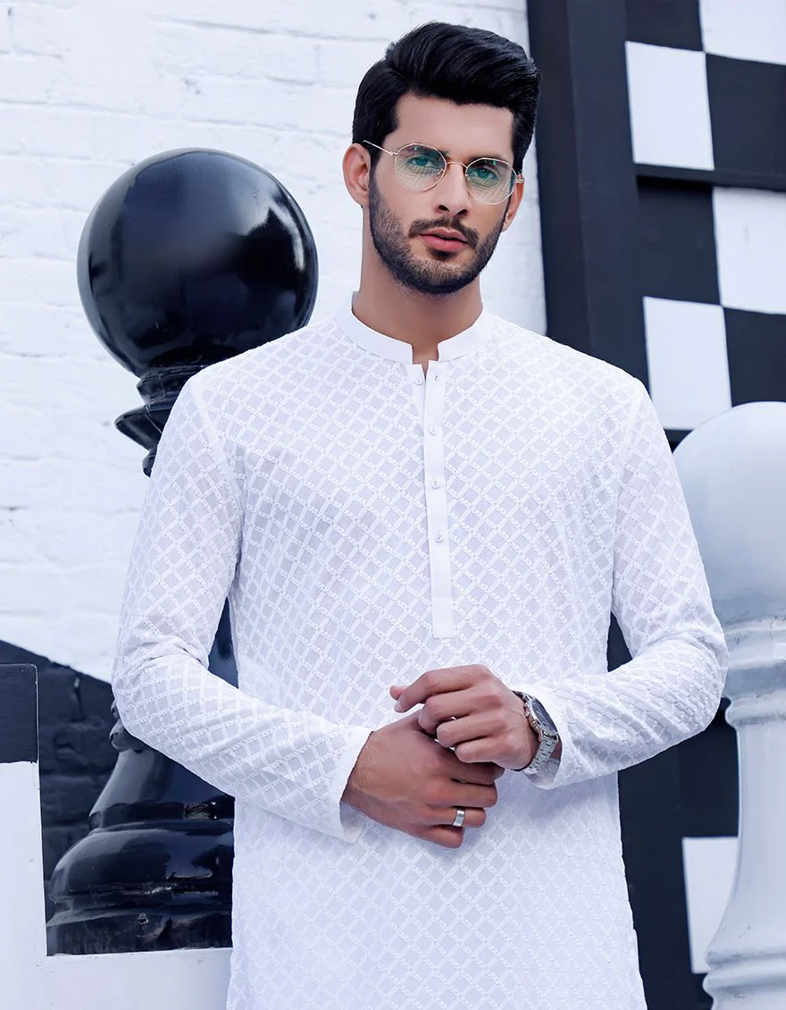 WHITE KURTA | JJK-A-US-42068-A/S21/JJ7240 - Image 2