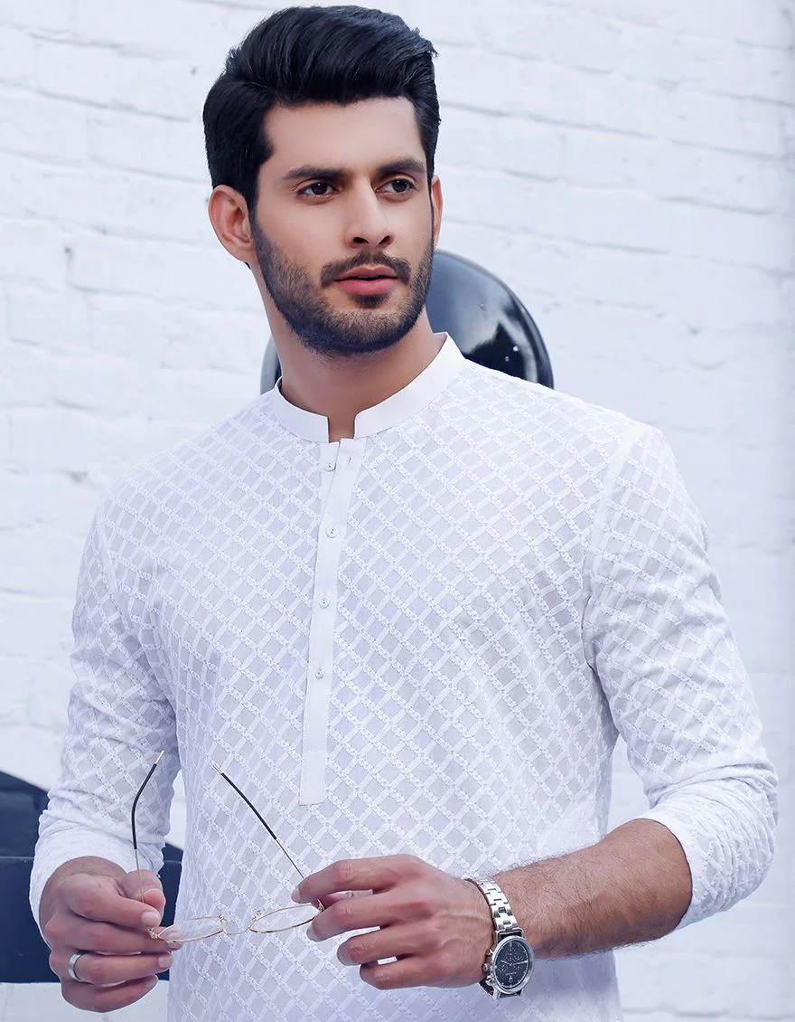 WHITE KURTA | JJK-A-US-42068/S21/JJ7245 - Image 3
