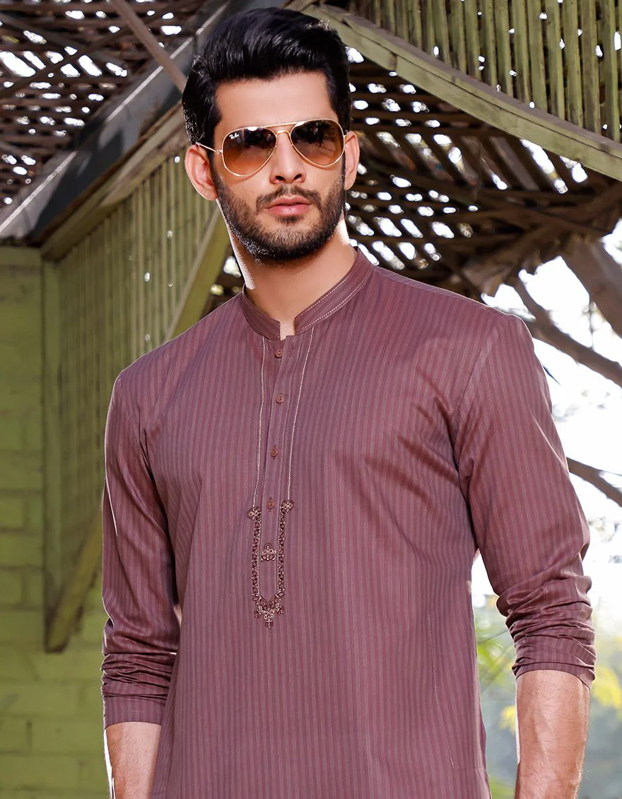 MAROON KURTA | JJK-A-US-42121/S21/JJ7358 - Image 2