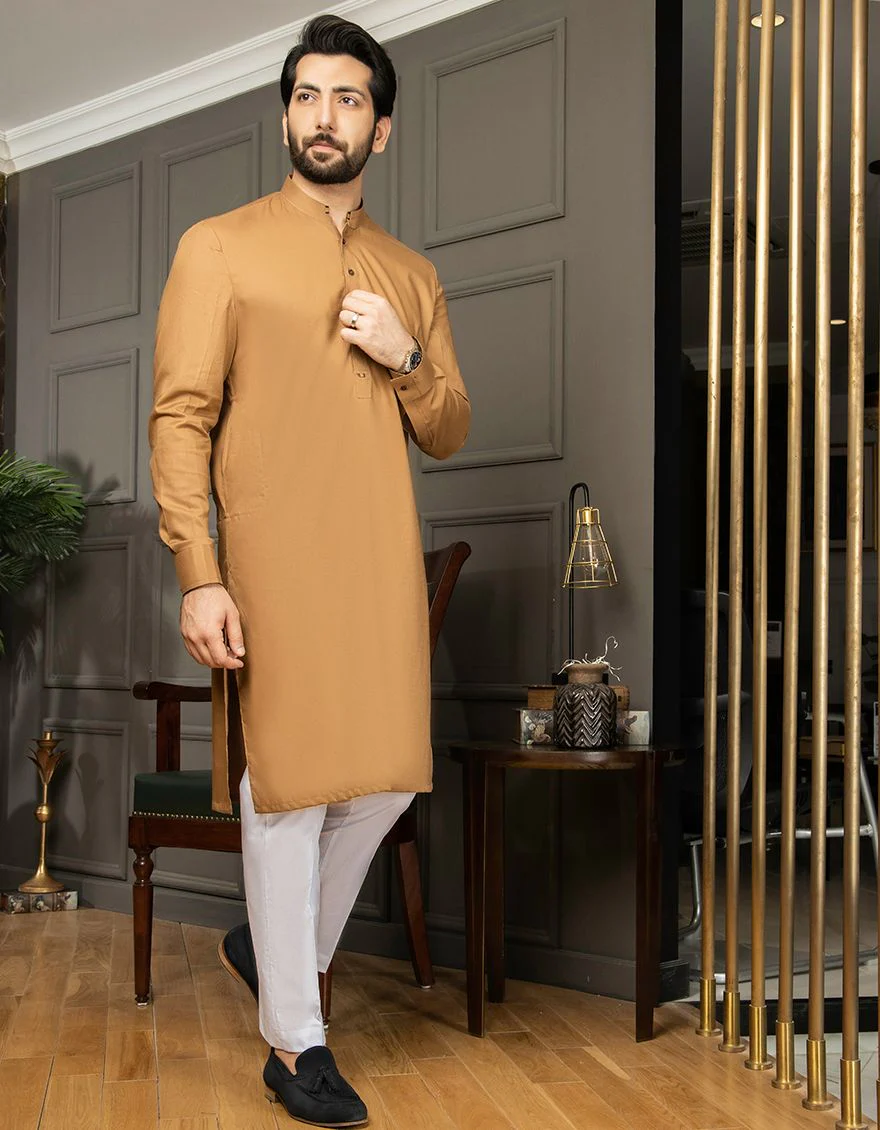 CAMEL BROWN KURTA | JJK-A-US-42133/S21/JJ6958 - Image 2