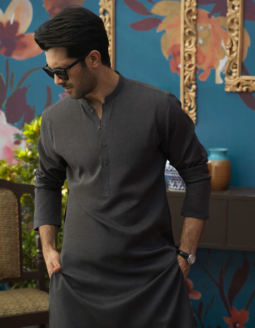 CHARCOAL KURTA | JJK-A-US-42184/S21/JJ7435-CL - Image 2