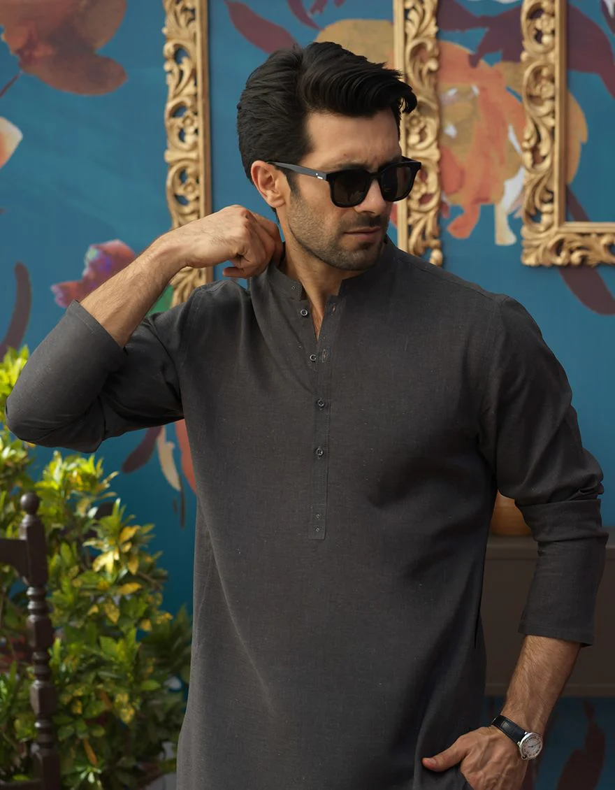 CHARCOAL KURTA | JJK-A-US-42184/S21/JJ7435-CL - Image 3