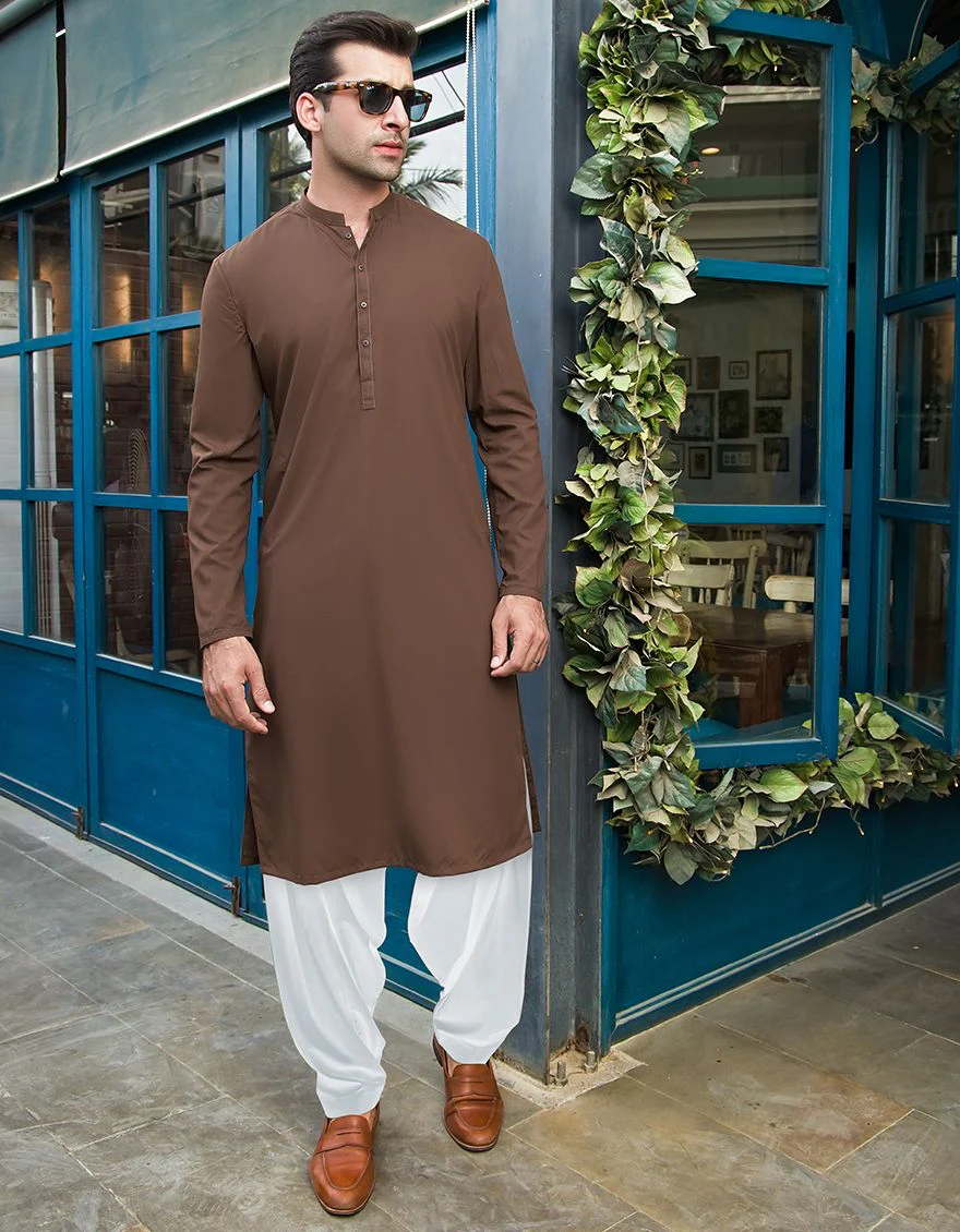 DULL BROWN KURTA | JJK-A-US-42198/S21/JJ7443-CL - Image 2