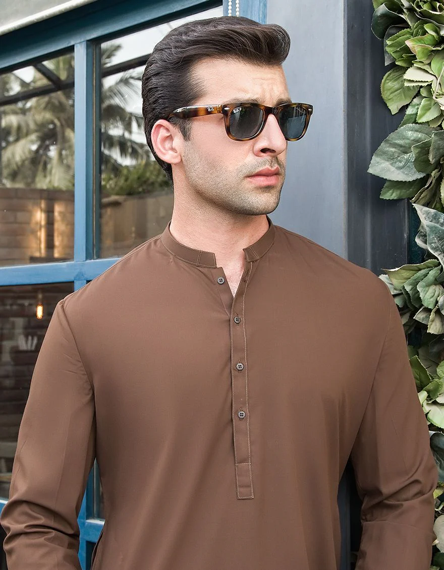 DULL BROWN KURTA | JJK-A-US-42198/S21/JJ7443-CL - Image 3