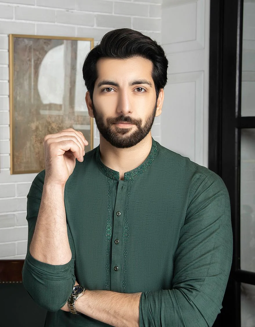 GREEN KURTA | JJK-A-US-42211/S21/JJ7439-SF - Image 3