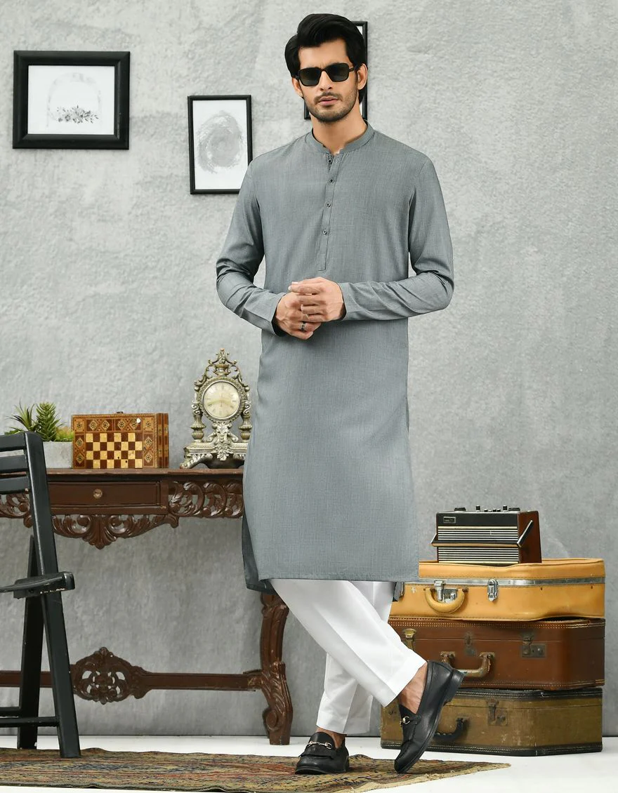 GREY KURTA | JJK-A-US-42264/S21/JJ7498-CL - Image 3