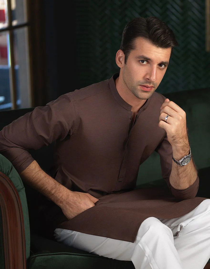 DULL BROWN KURTA | JJK-A-US-42283/S21/JJ7499-CL - Image 3