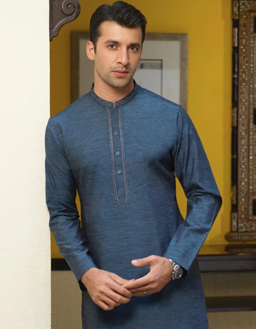 DULL NAVY KURTA | JJK-A-US-42285/S21/JJ7499-SF - Image 2