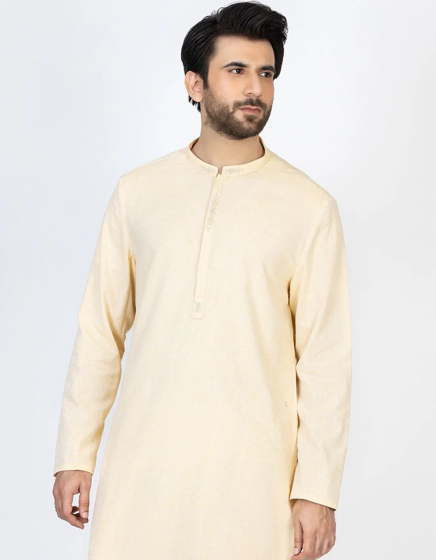 YELLOW KURTA | JJK-A-US-42323/S21/JJ6760-SF - Image 2