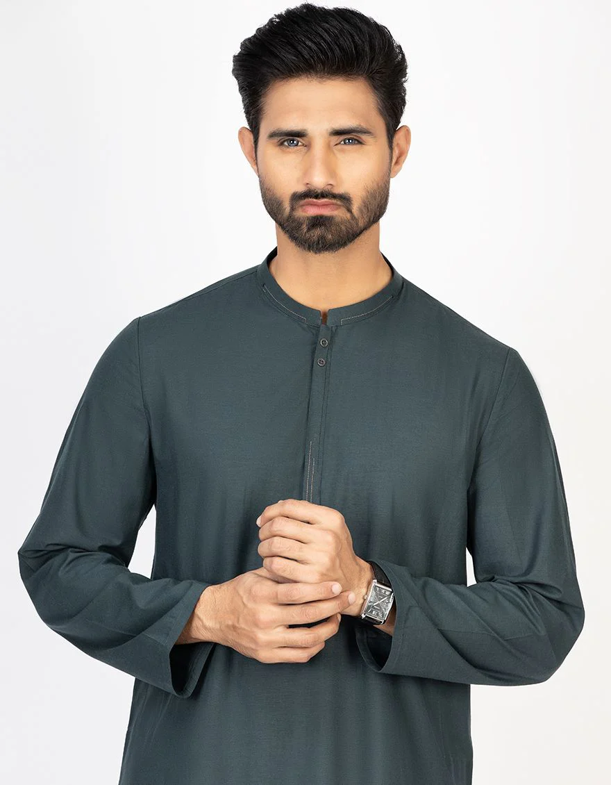 EMERALD GREEN KURTA | JJK-A-US-42350/S21/JJ7419-CL - Image 2
