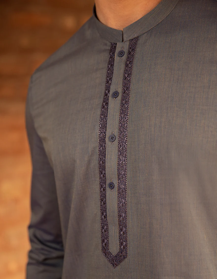 TEAL BLUE COTTON KURTA | JJK-A-US-42391/S22/JJ7574-SF - Image 2