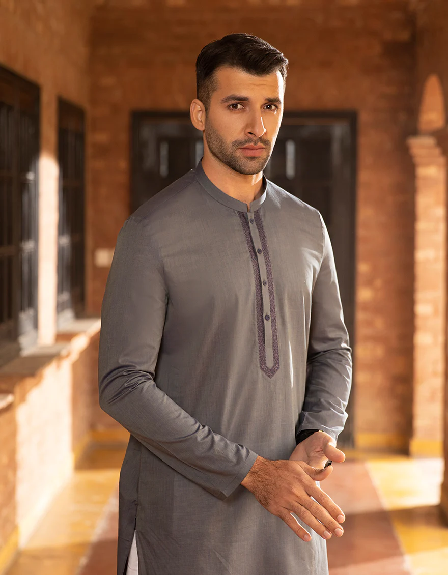 TEAL BLUE COTTON KURTA | JJK-A-US-42391/S22/JJ7574-SF - Image 3