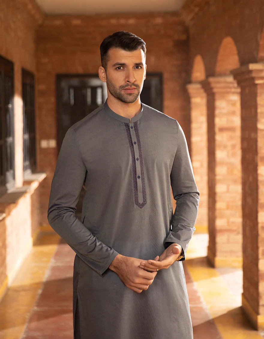 TEAL BLUE COTTON KURTA | JJK-A-US-42391/S22/JJ7574-SF - Image 4