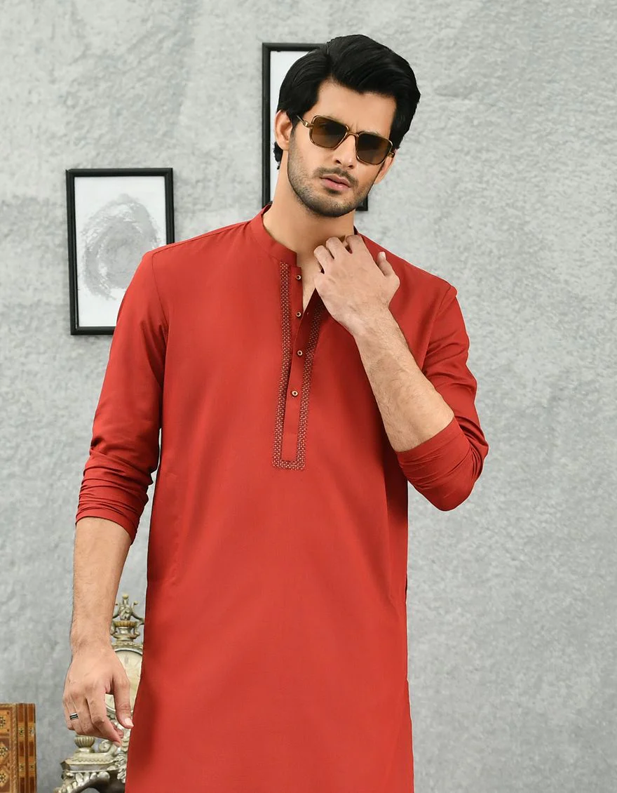 RED KURTA | JJK-A-US-43019/S21/JJ7497-SF - Image 2