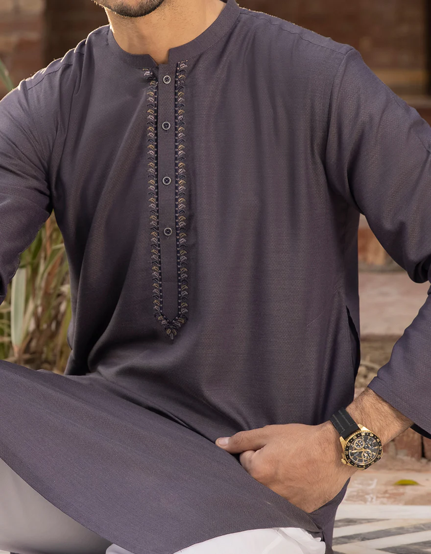 PURPLE BLENDED KURTA | JJK-A-US-44044/S22/JJ8162-SF - Image 2