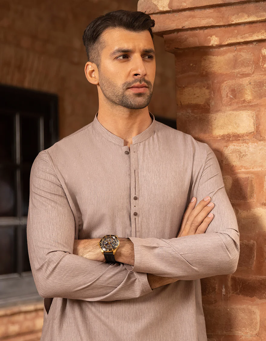 LIGHT MAUVE VISCOSE KURTA | JJK-A-US-44045/S22/JJ8163-CL - Image 3