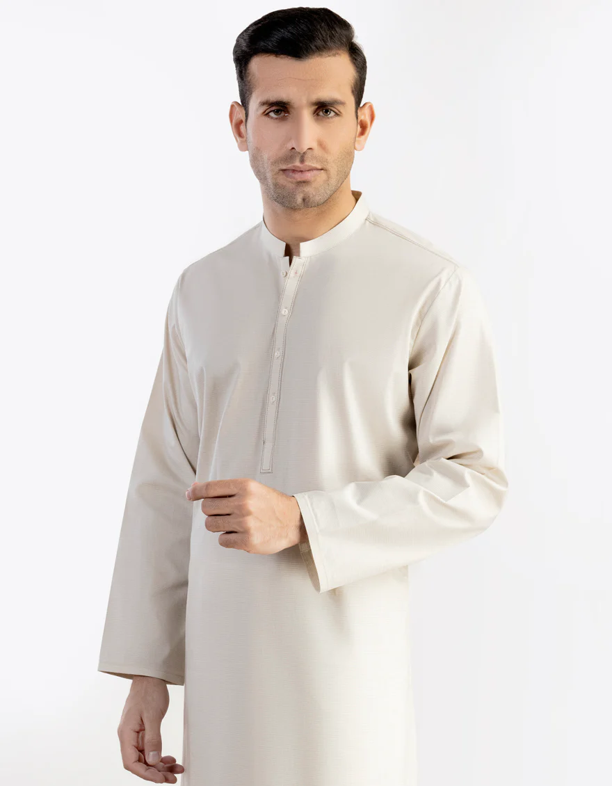 CREAM COTTON KURTA | JJK-A-US-47076/S23/JJ8288-PN - Image 3