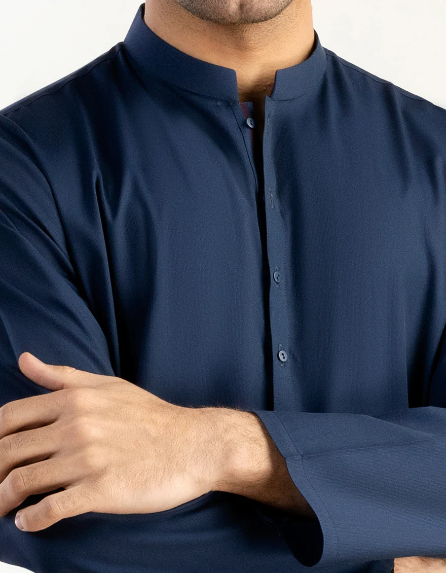 COBALT BLUE COTTON KURTA | JJK-A-US-47078/S23/JJ7453-PN - Image 2