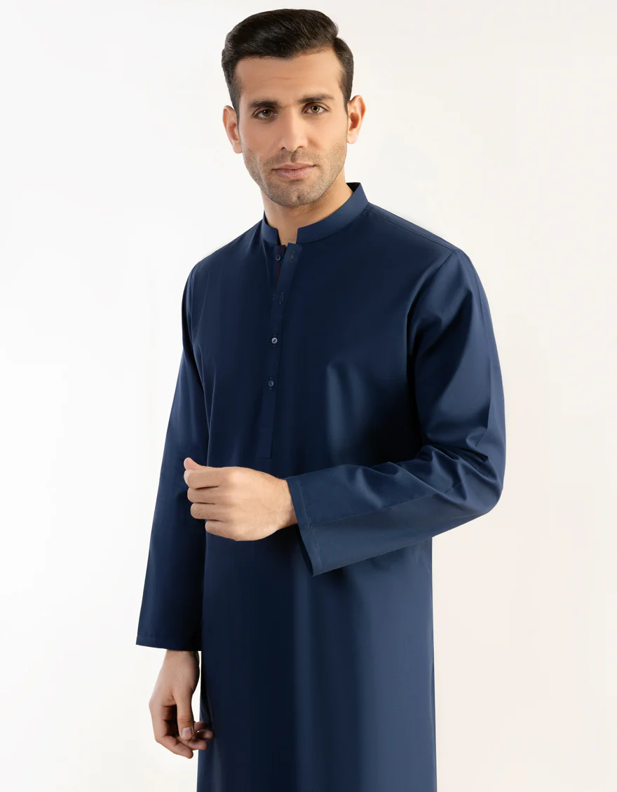 COBALT BLUE COTTON KURTA | JJK-A-US-47078/S23/JJ7453-PN - Image 3