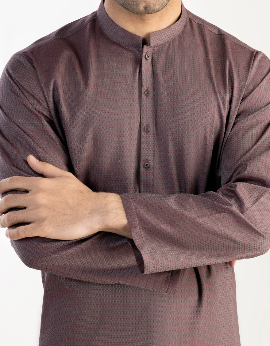 MAROON COTTON KURTA | JJK-A-US-47079/S23/JJ8674-PN - Image 2