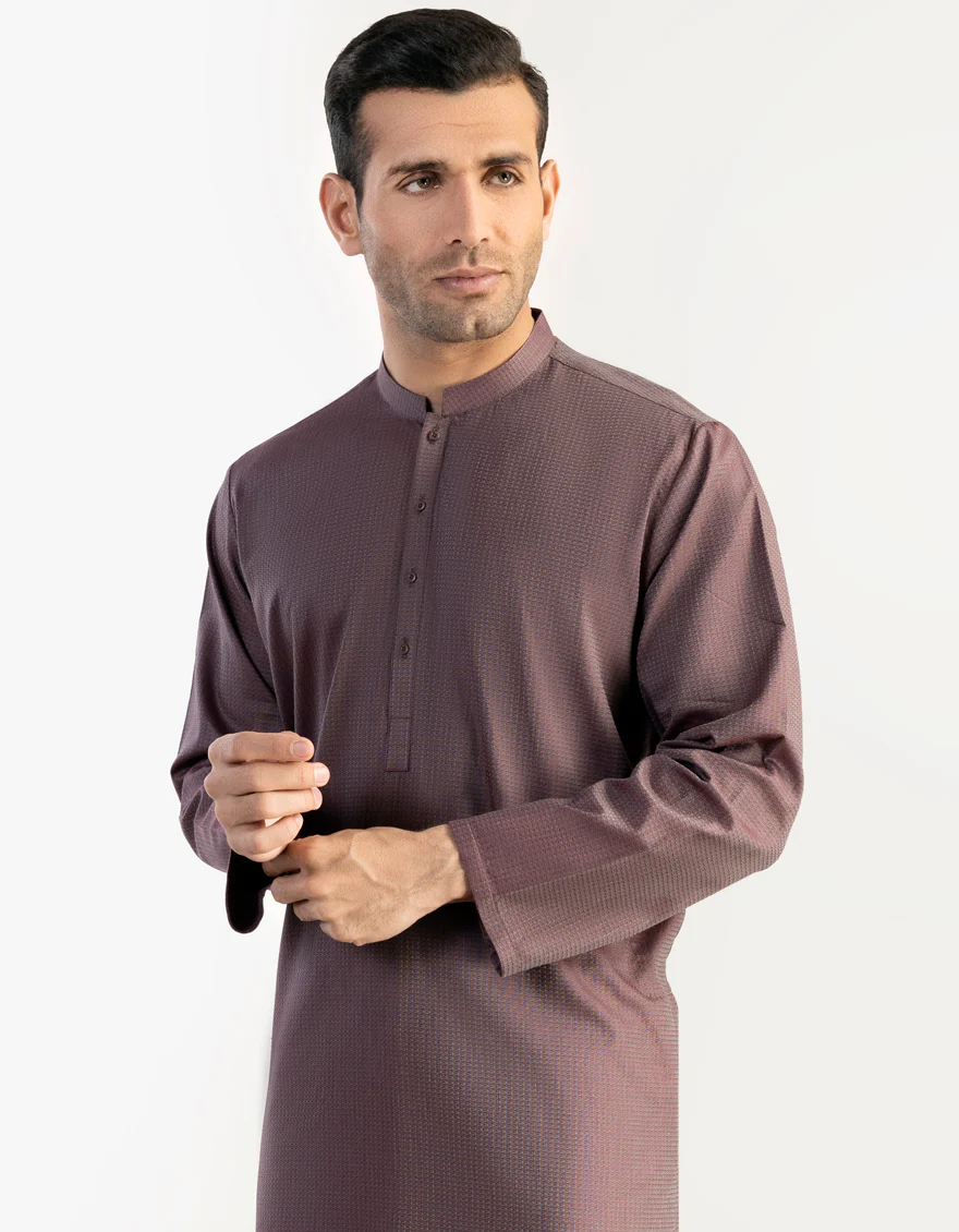 MAROON COTTON KURTA | JJK-A-US-47079/S23/JJ8674-PN - Image 3