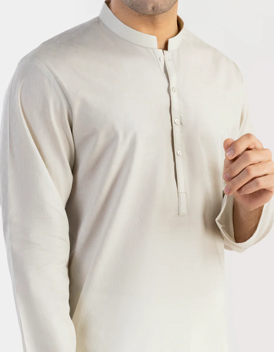 PEARL GREY COTTON KURTA | JJK-A-US-47081/S23/JJ9096-PN - Image 2