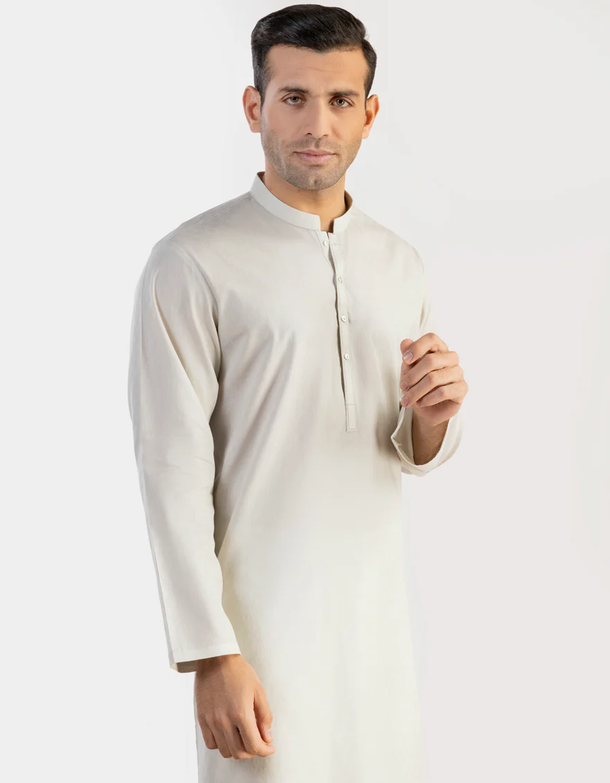 PEARL GREY COTTON KURTA | JJK-A-US-47081/S23/JJ9096-PN - Image 3