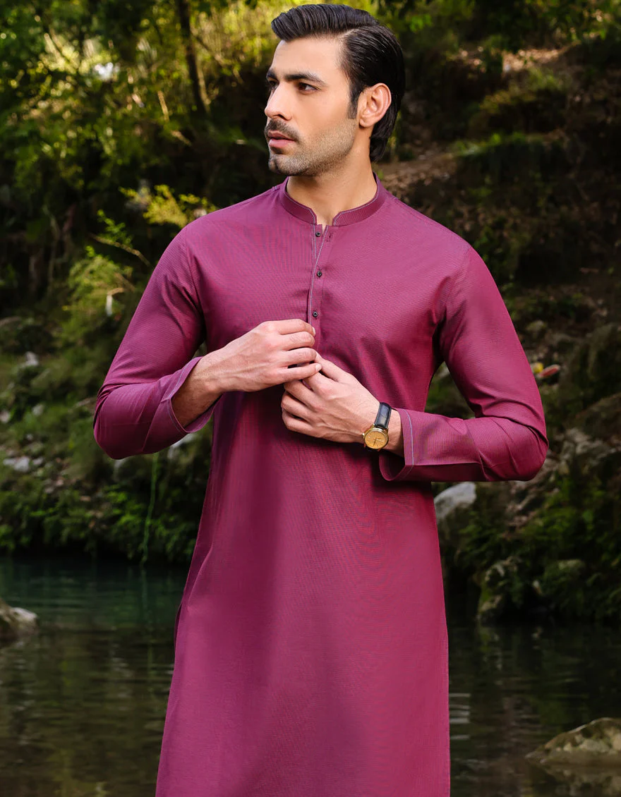 RED COTTON KURTA | JJK-A-US-47092/S23/JJ8918-PN - Image 2