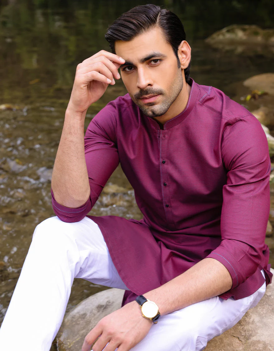 RED COTTON KURTA | JJK-A-US-47092/S23/JJ8918-PN - Image 3