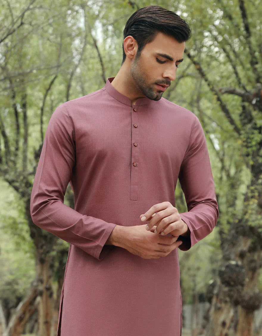 MAROON COTTON KURTA | JJK-A-US-47136/S23/JJ8944-PN - Image 3
