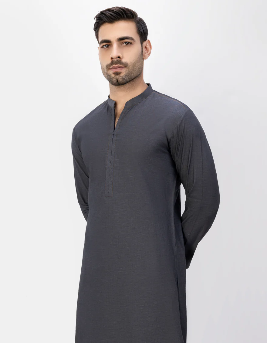 CHARCOAL COTTON KURTA | JJK-S-32805/S23/JJ8949-CL - Image 2