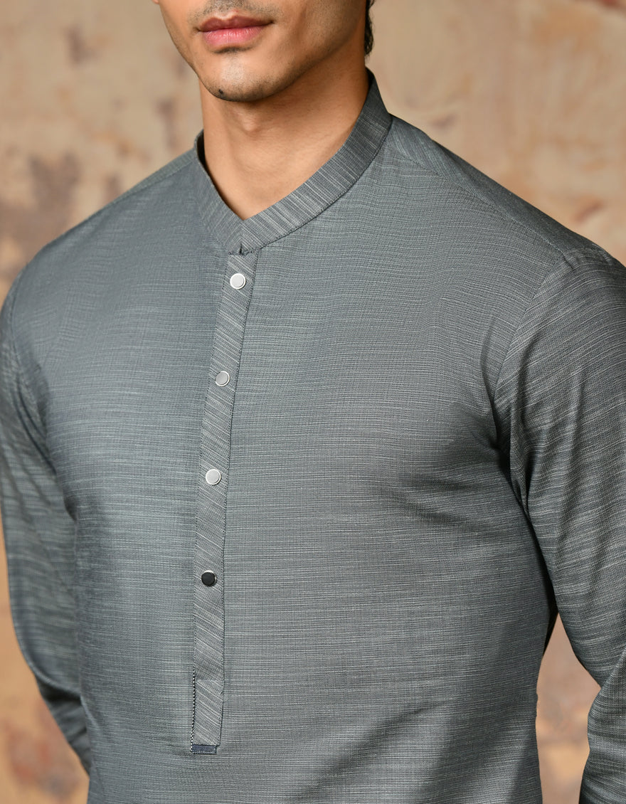 GREEN COTTON KURTA | JJK-S-32895/S24/JJ90 - Image 2