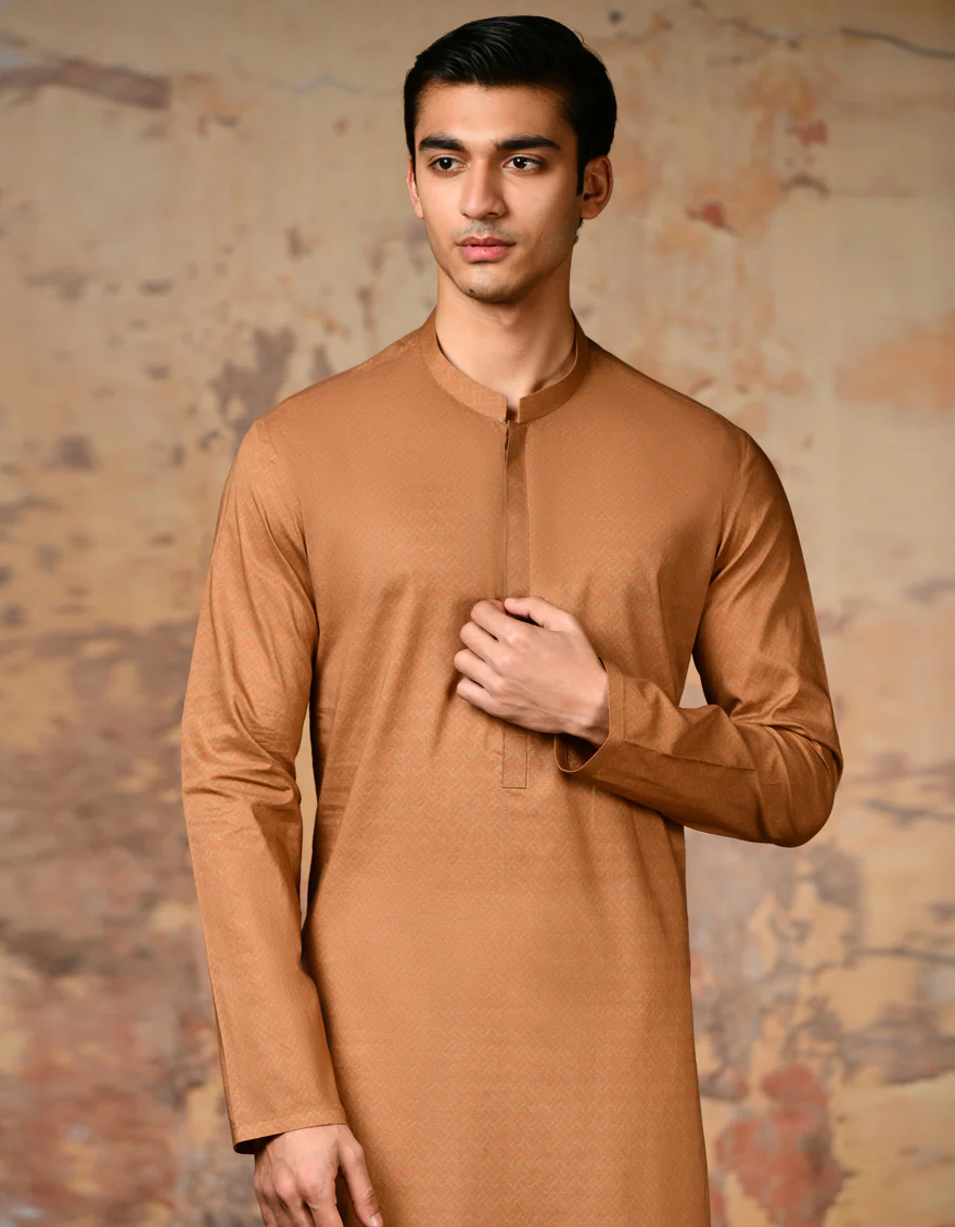 ORANGE COTTON KURTA | JJK-S-32903/S24/JJ9212-SF - Image 3