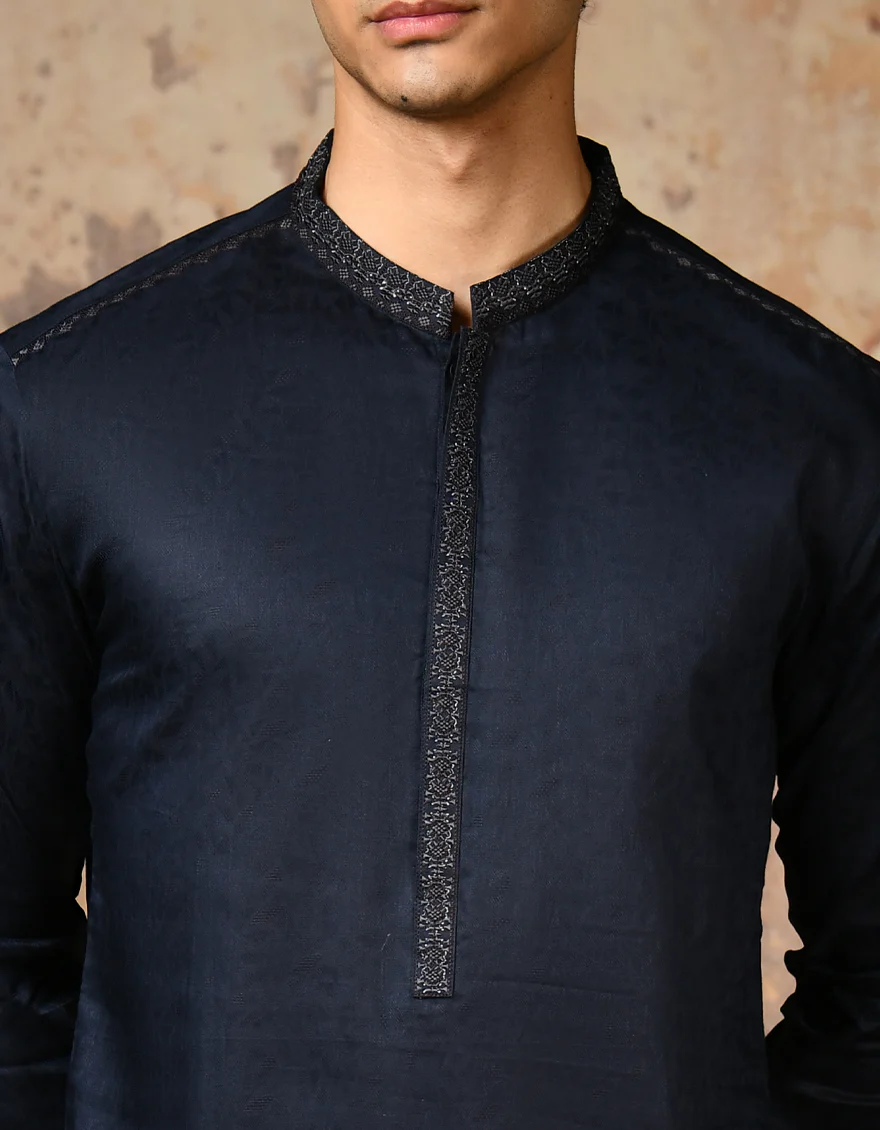 BLUE BLENDED KURTA | JJK-S-32912/S24/JJ9232-FL - Image 2