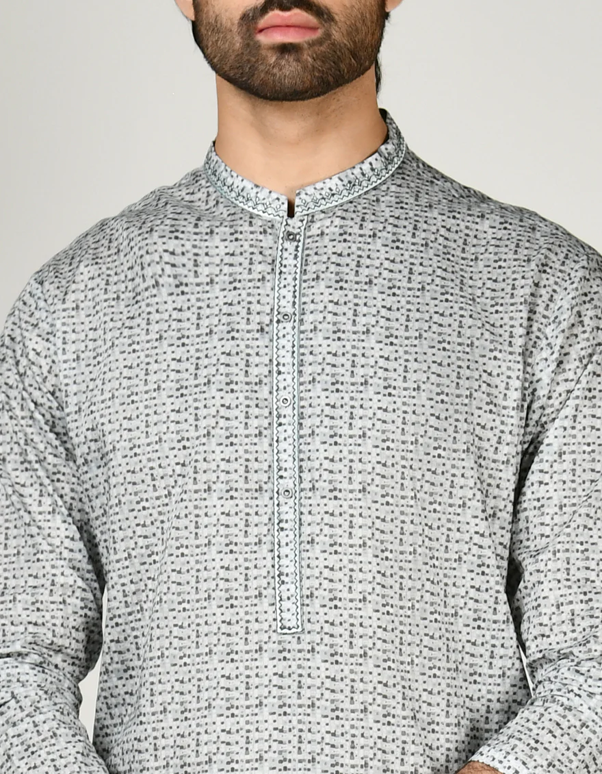 GREY COTTON KURTA | JJK-S-32984/S24/JJ9212-SF - Image 2