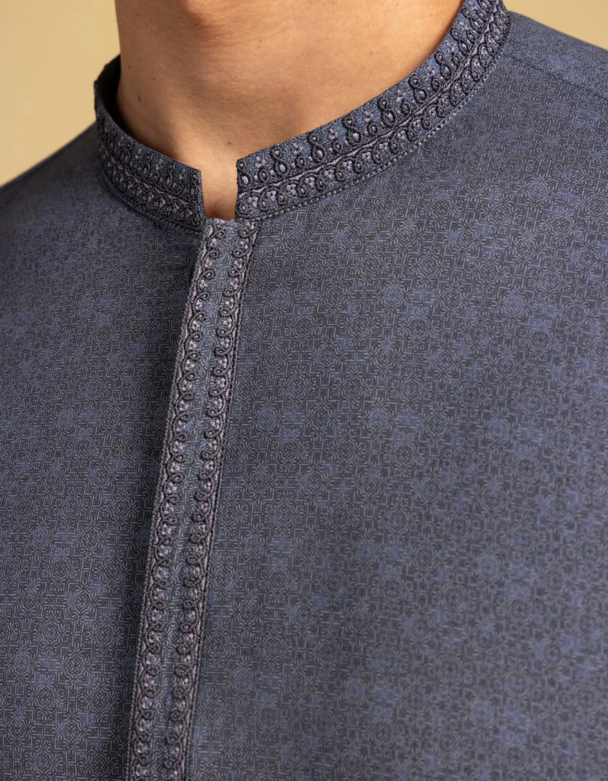 GREY COTTON KURTA | JJK-S-33300/S25/JJ97 - Image 3