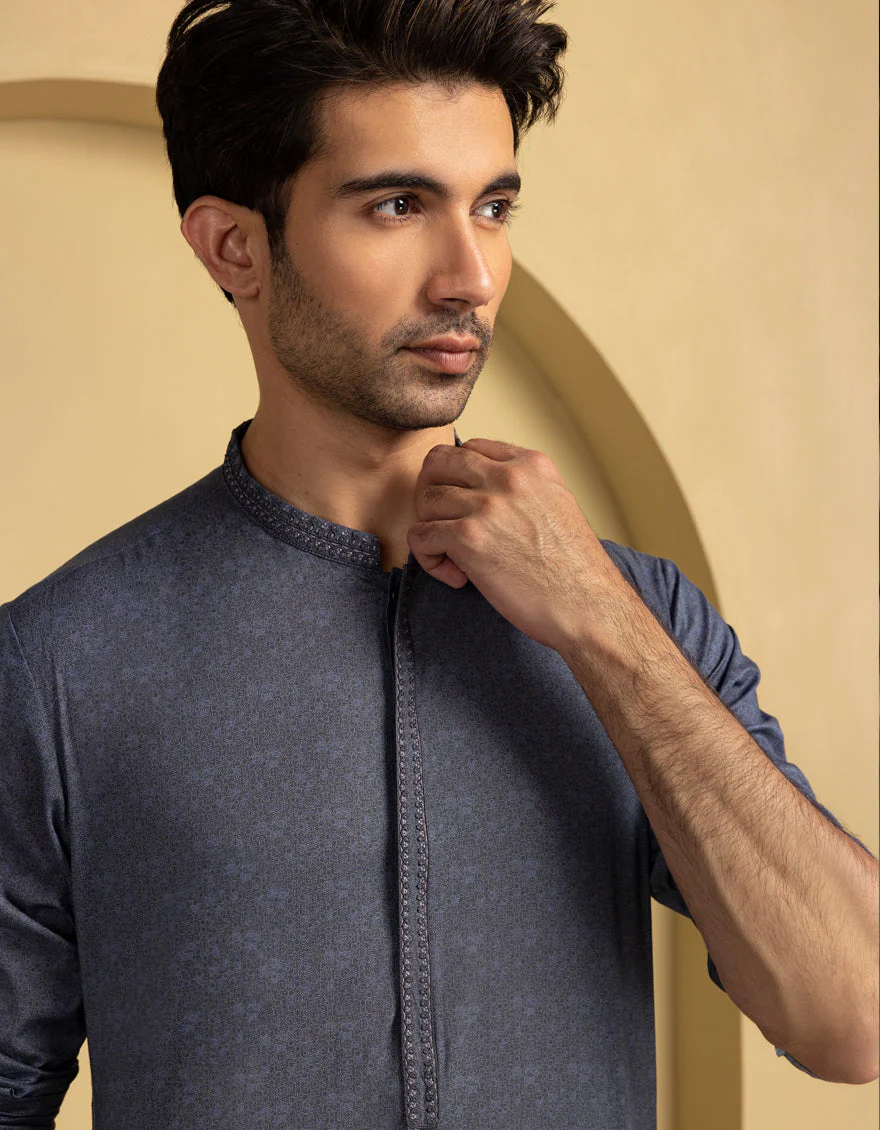 GREY COTTON KURTA | JJK-S-33300/S25/JJ97 - Image 4