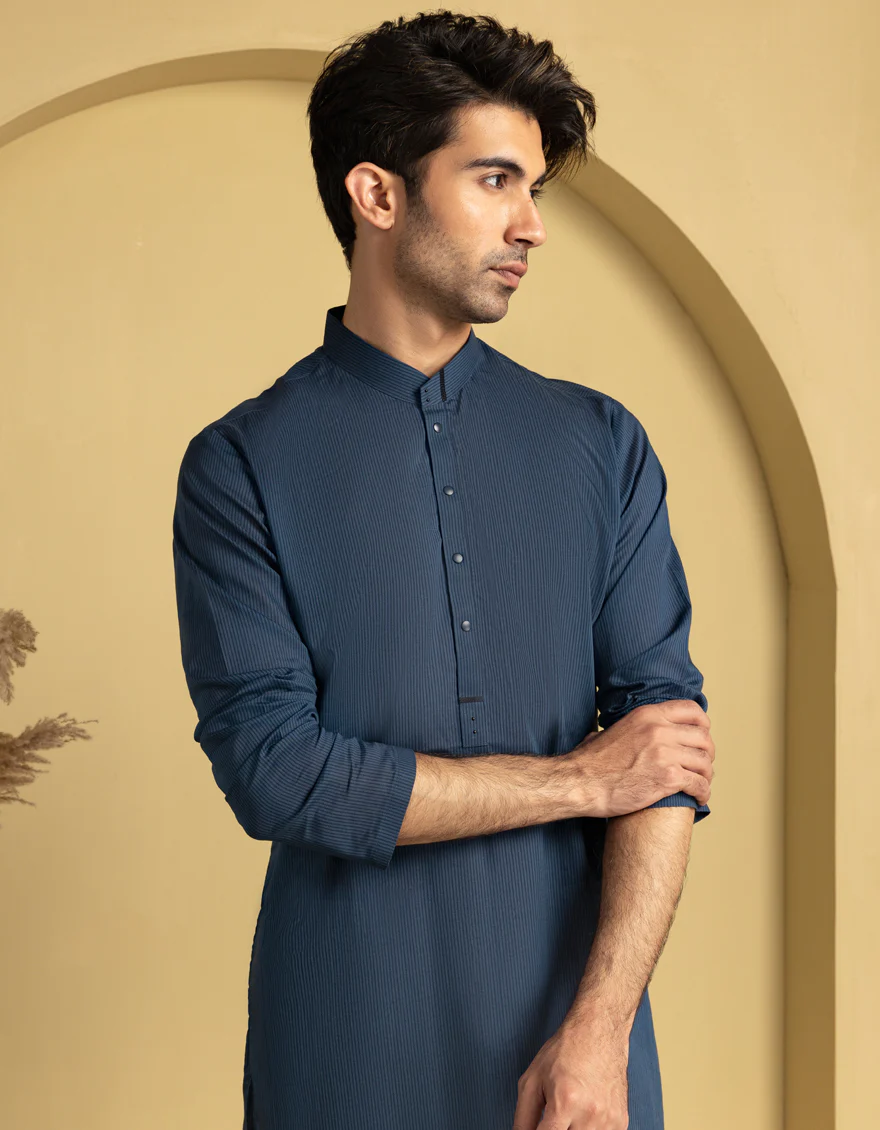 BLUE CVC KURTA | JJK-S-33352/S25/JJ8951-CL - Image 2