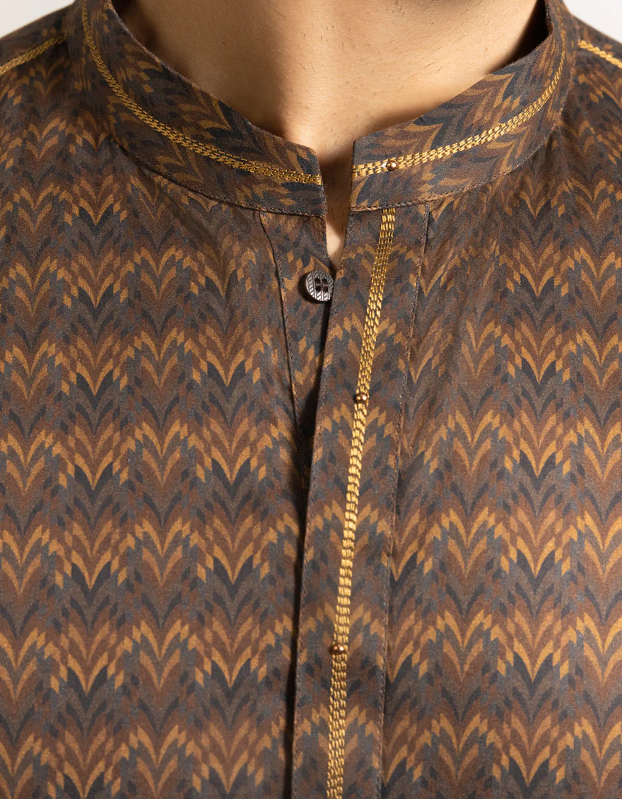 BROWN COTTON KURTA | JJK-S-33466/S25/JJ9776-SF - Image 4