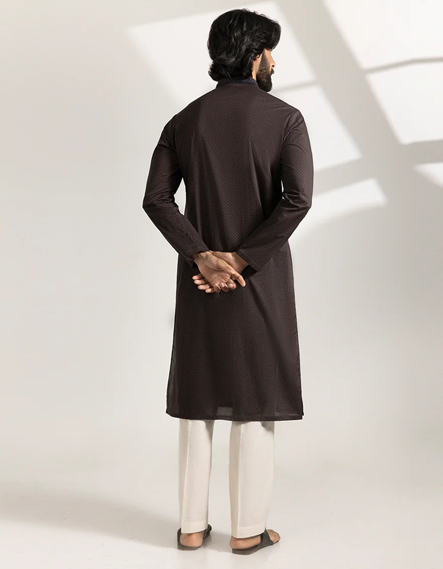 BROWN COTTON KURTA | JJK-S-33492/S25/JJ9776-SF - Image 3