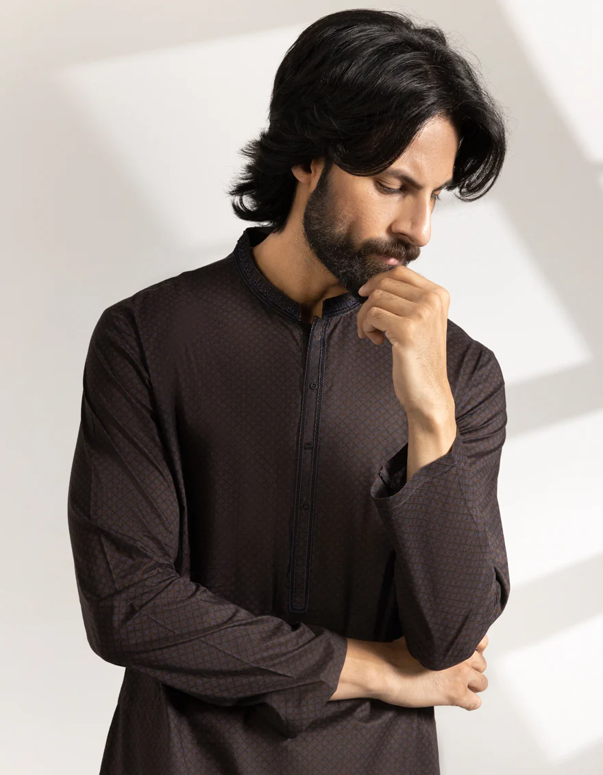 BROWN COTTON KURTA | JJK-S-33492/S25/JJ9776-SF - Image 4
