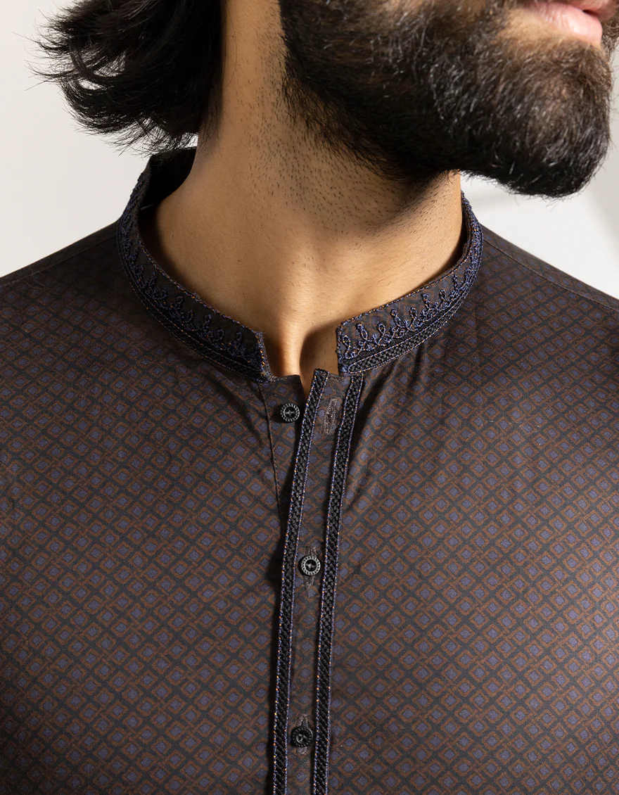 BROWN COTTON KURTA | JJK-S-33492/S25/JJ9776-SF - Image 5