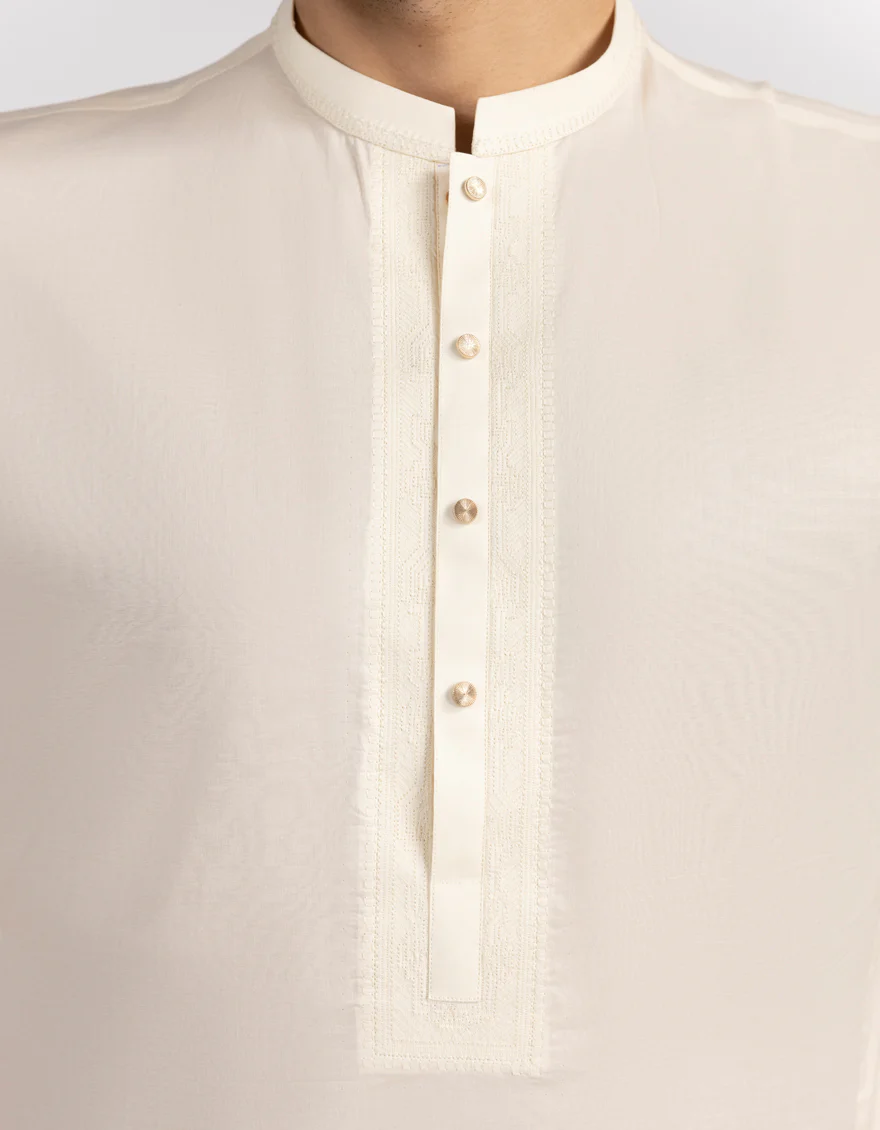 CREAM COTTON KURTA | JJK-S-33544/S25/JJ10236-SF - Image 3