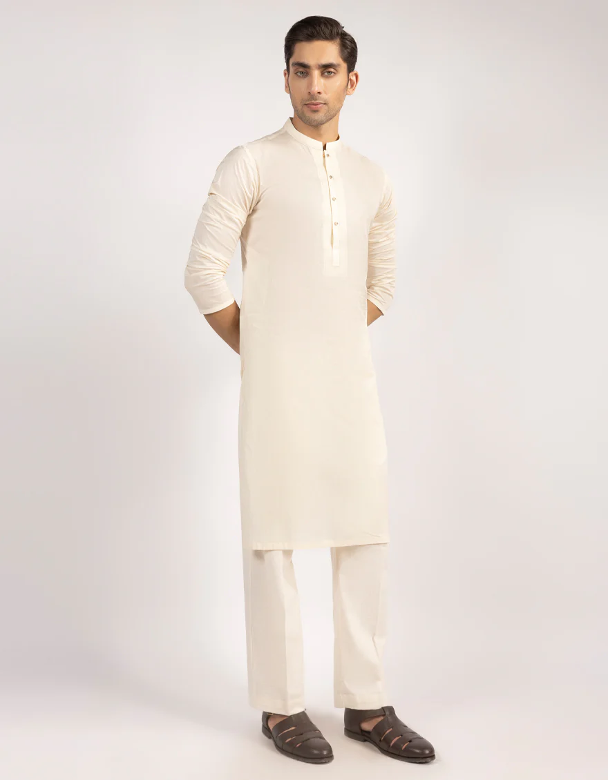 CREAM COTTON KURTA | JJK-S-33544/S25/JJ10236-SF - Image 4