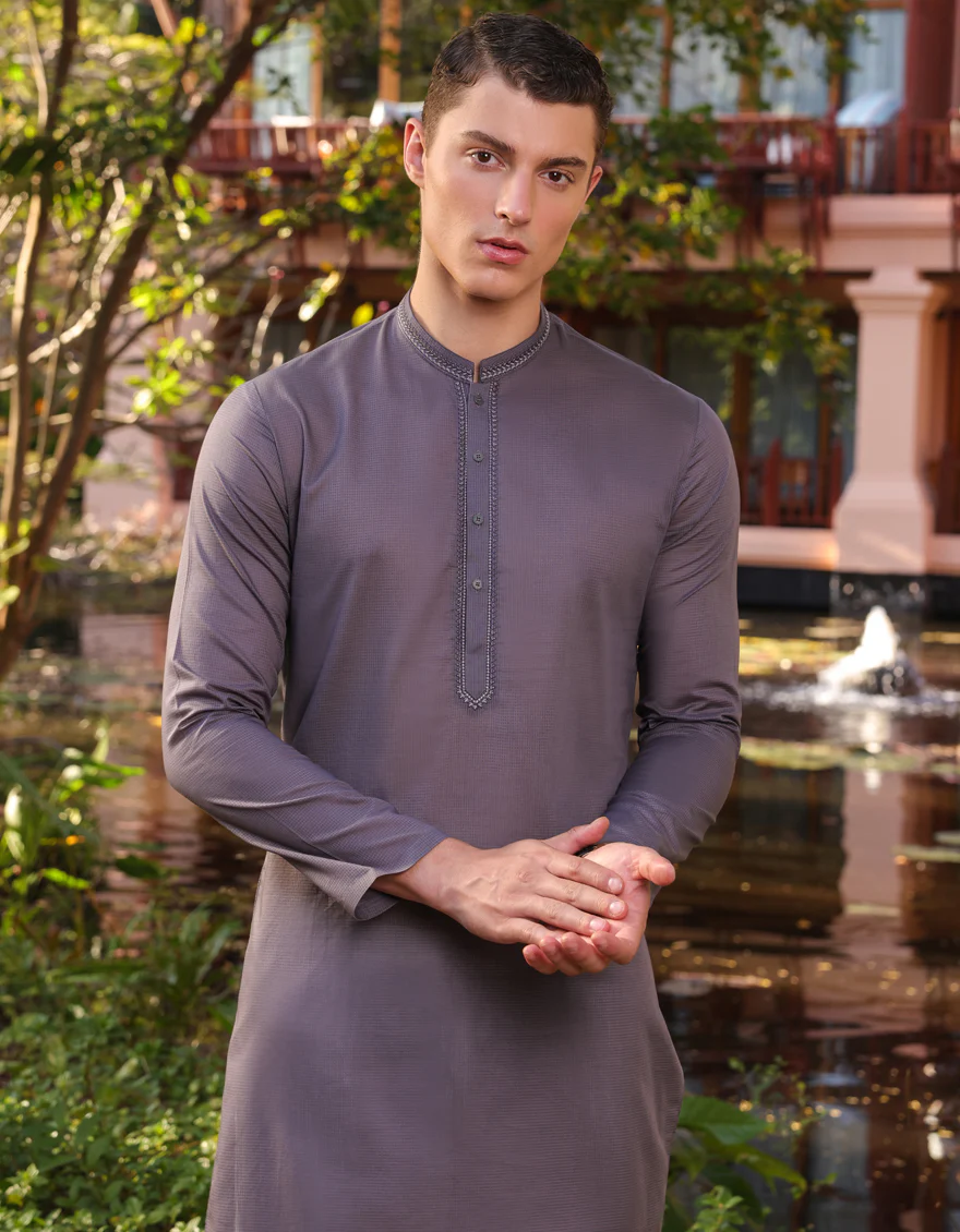 GREY CVC KURTA | JJK-S-34582/S24/JJ8951-SF - Image 3