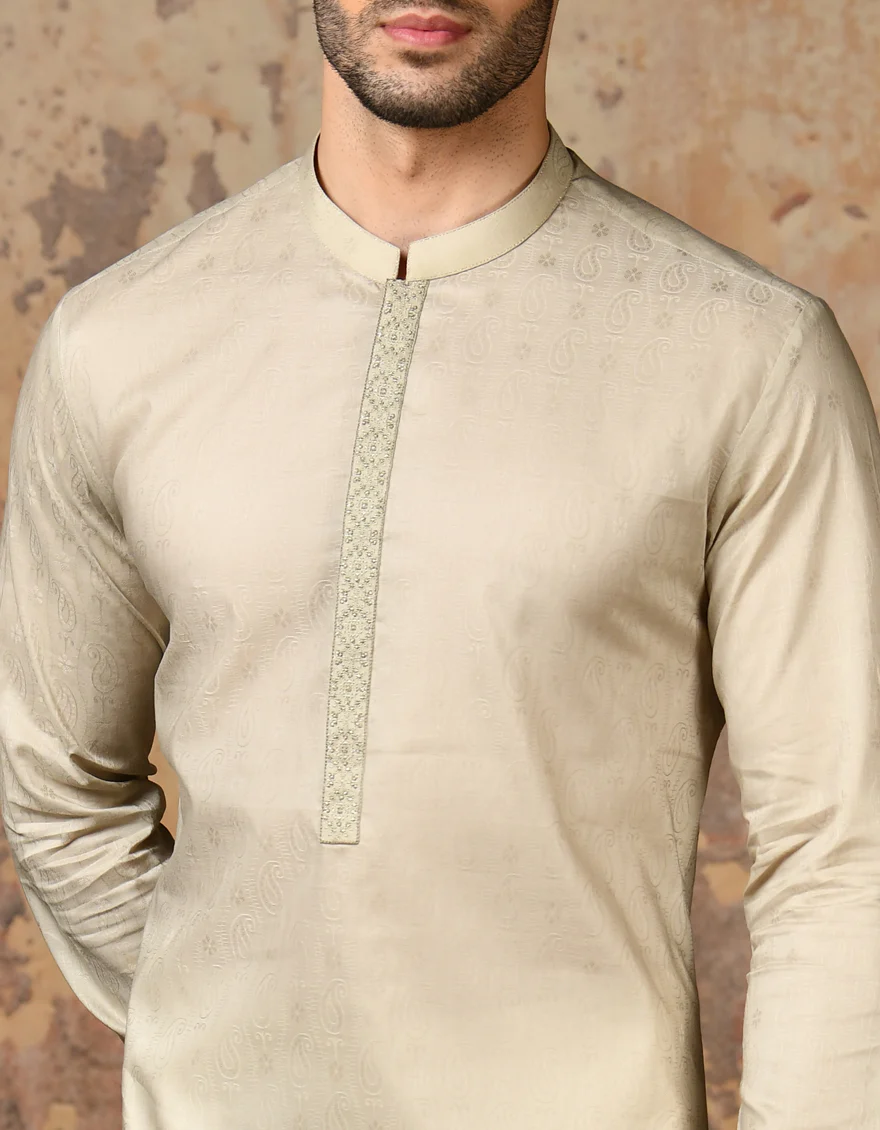 BROWN BLENDED KURTA | JJK-S-34669/S24/JJ9233-FL - Image 2